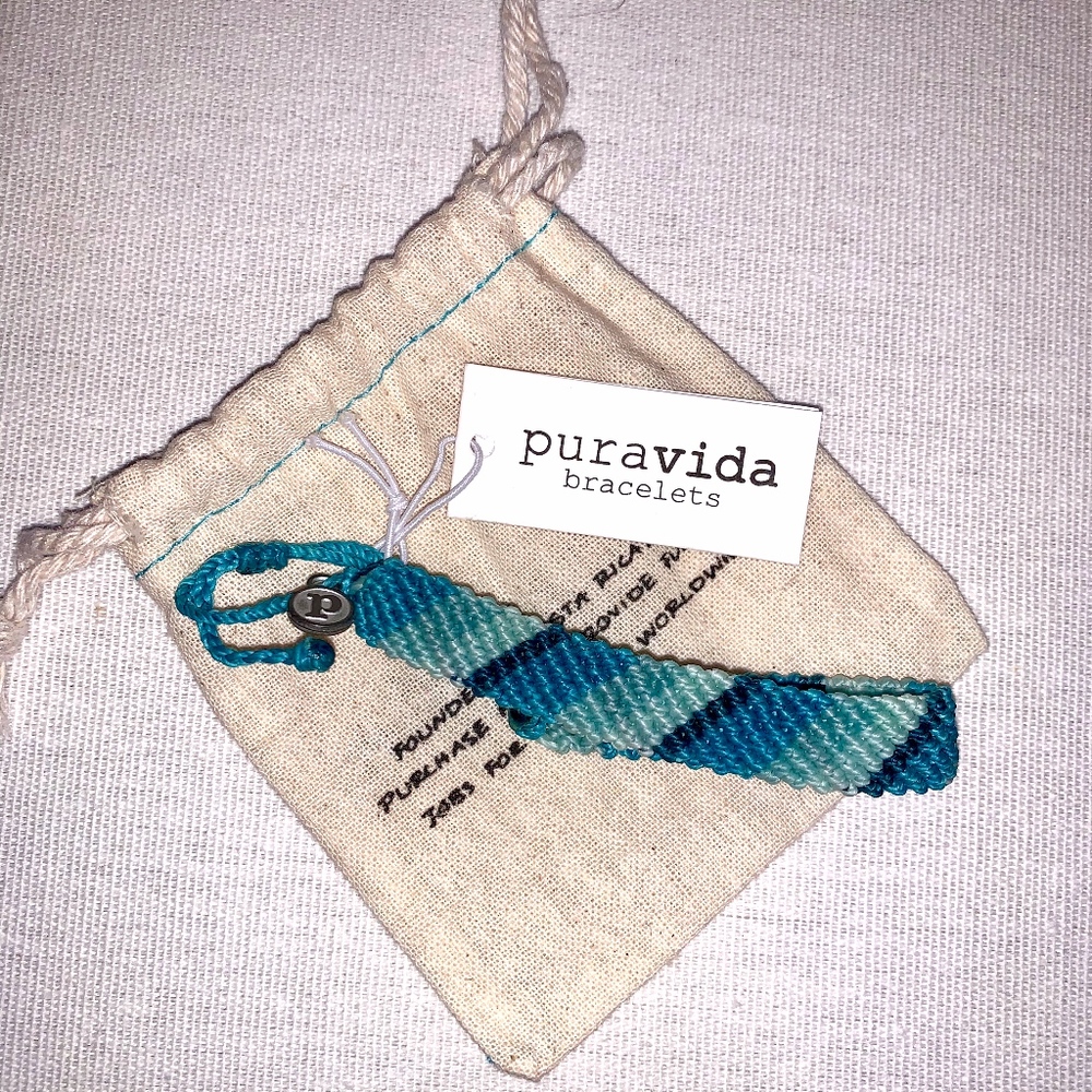 Pura Vida Bracelet (Aqua) (NEW) + stickers